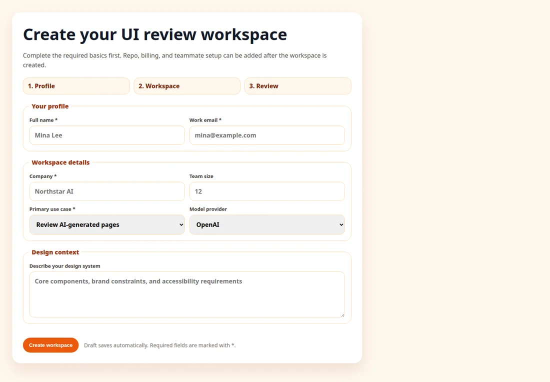 Onboarding form after UXRay repair